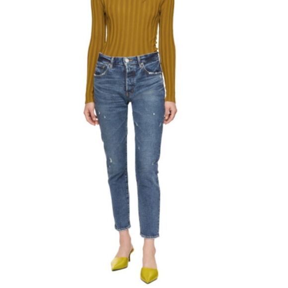 Moussy Vintage Blue MVS Shell Tapered Skinny Ankle Jeans Women’s SIZE 24 - Picture 1 of 13